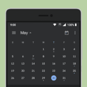Dull or dark mode on Google calendar